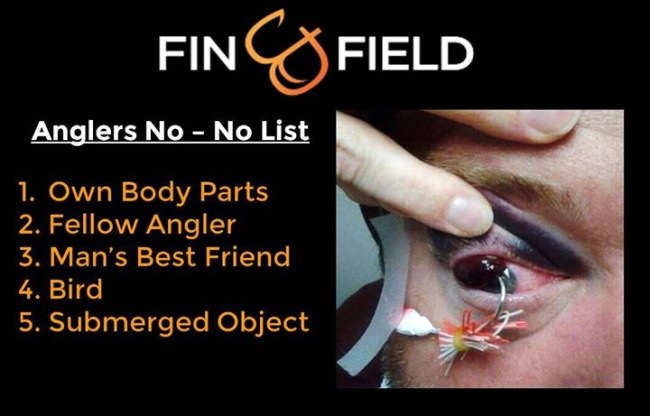 If you are an Angler, then you have hooked up with a few No No items. What would you add to the list? 

#Fishing | #Adventure | #BookAFishingTrip | #FinandField