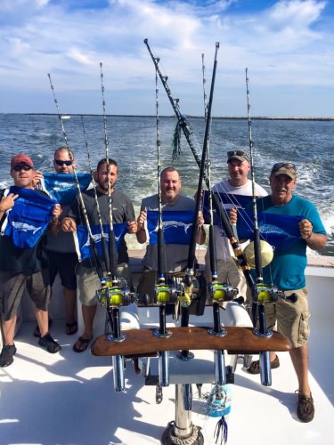 7 White Marlin! Not a bad day of Fishing in Ocean City. To book your fishing trip aboard the Osprey call Capt. Joe 410-977-9669.