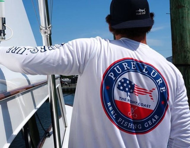 Never a bad day on the water when you are wearing Pure Lure gear. #Fishing #PureLure #Gear #FinandField