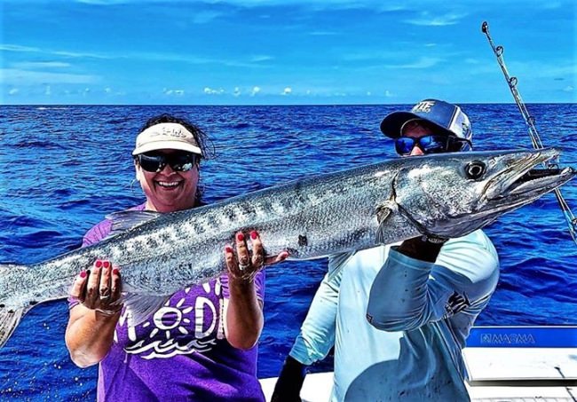 Look at the Cuda from Key West Deep Sea Fishing - High Stakes Charters! #Beast #Teeth #Fishing #KW #FinandField