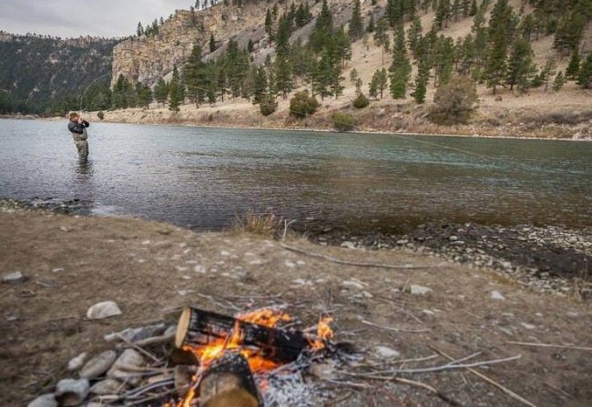 Fishing by the Fire! Find Your Next Adventure at Fin and Field. #FYNA #Fishing #Adventure #FinandField