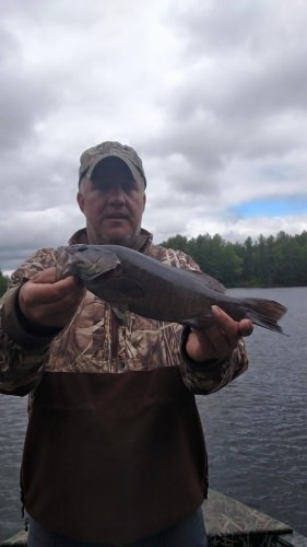 Good to be out fishing today caught a couple nice smallmouth and saw two deer swimming across the river