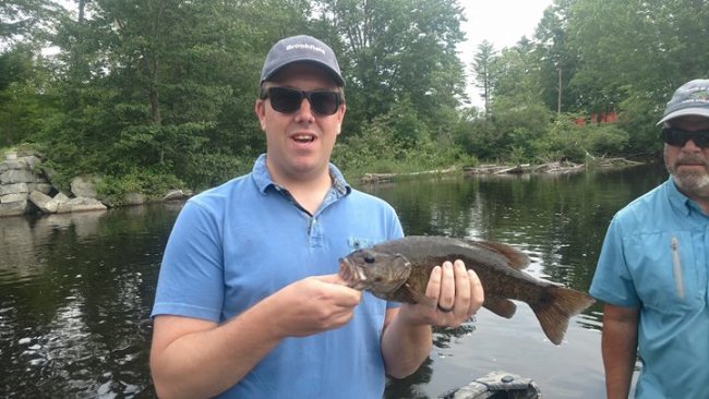 Brian Smith with a 3 pound small mouth