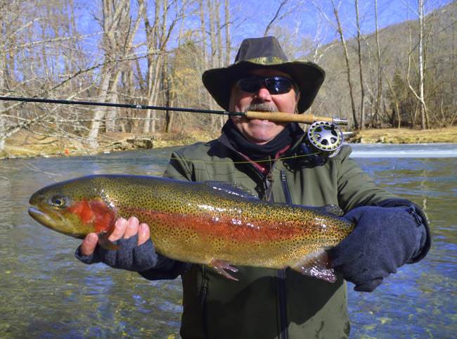 Look at this beauty! Have you ever fly fished in the Smokey mountains.  #Fishing #Adventure #FinandField #Trout