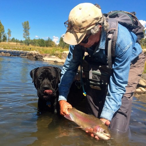 PUPPY DAY! - My best fishin' buddy Ras back when he was a puppy. "That trout looks tasty".
<•><•><•><•><•><•><•><•><•><•>