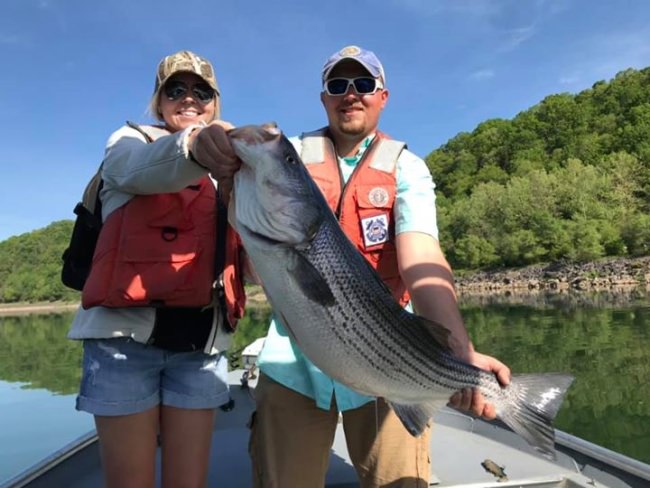 Big fish on the Clinch River on Captain Jim Tennessee Thumper!  Video coming

Order your lures on our website 

www.striperfun.com

931-403-2501