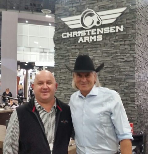 Stopped in the Christensen Arms booth to talk rifles with Jim Shockey. Jim just joined Christensen Arms professional hunting team and said their rifles were ready to go hunting right out of the box. Christensen Arms NEW Ranger 22 rimfire rifle is worth a look! CA are hand made in #USA. We also discussed getting Jim on an offshore fishing trip to check some off one of his bucket list items. #SHOWShow #JimShockey #ChristensenArms #Shooting #Hunting #Fishing #Outdoors