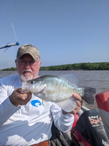 Had John and Missy Gaines with me today on Lake Eufaula. We had a short outing but a fun day, turning loose a lot of fish for next year. I appreciate your repeat business and enjoy your company every trip. Fish caught in four to six feet of water a lot of them hugging the bottom.