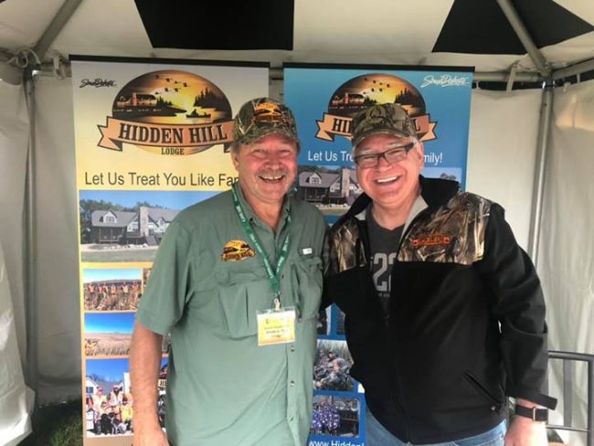 Minnesota Governor Walz welcomed  Ruby and I to Minnesota.  He told us to say hi to South Dakota Governor Kristi Noem. We said a quick Prayer for him and sent him on his way!