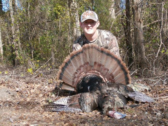 Our buddy Jake of Jake's Outdoor Adventures got a nice bird! #Hunting #NC #Adventure #FinandField.