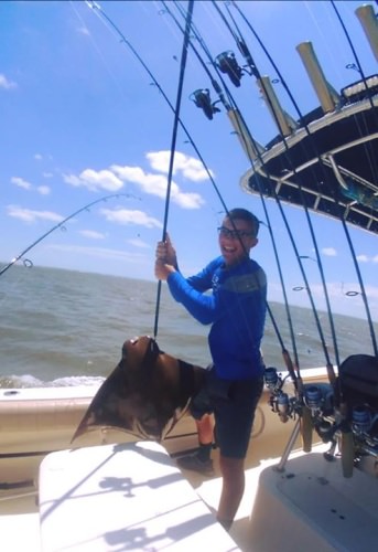 Enjoying the beautiful weather and good fishing. Charters still available for June.