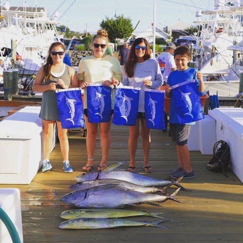 Roll Groove Sportfishing had impressive 5 for 6 on white marlins, 3 yellowfins and some mahi kind of day! #WhiteMarlin #YellowFins #Mahi #Fishing #OC #Maryland #FinandField