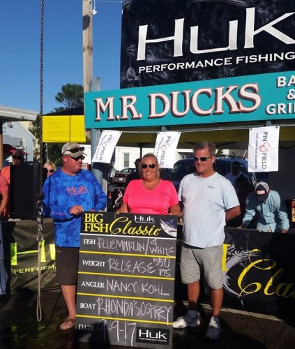 Rhonda Osprey and angler Nancy Kohl had the early release pt lead but.... #BFC | #FinandField | #Fishing | #OCMD | #Adventure