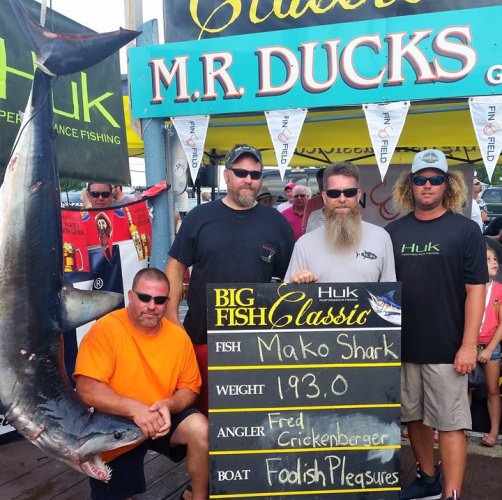 Almost every sea creature comes to the scales at the Huk Big Fish Classic. #Shark #Swordfish #Bigete #Yellowfin #Dolphin How to see you at the scales July 26-28. #OCMD #OceanCity #BigFishClassic #BFC #FinandField #Huk