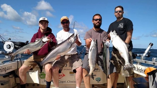 Is this what you and your buddies look like after a day fishing? 
Give Irish Knots Sport Fishing a call for your Salmon River fishing trip. 844-327-2936.

#Fishing | #SalmonRiver | #USA | #NY | #FinandField