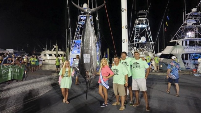 Shout out to Angler Katie Gonsoulin & her 114″ blue marlin. Well done! #Fishing #Mississippi #Billfish #BlueMarlin #GulfCoast #FinandField #OneMoreDay