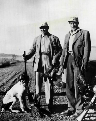 Can you name these Hollywood legends who were enjoying a hunting adventure years ago? #Hunting #Adventure #Legend #FinandField