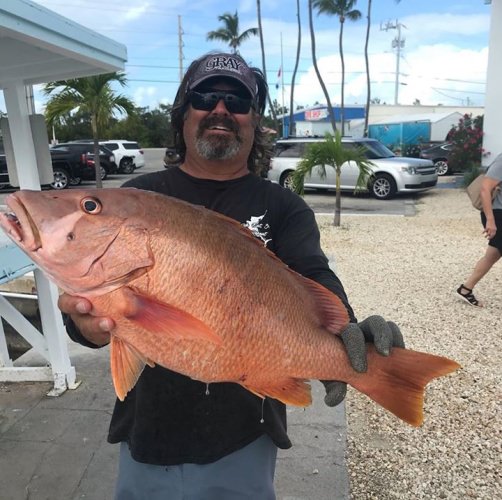 Monster Mutton Snapper for Capt. Aaron and Brower Fishing Charters on the Buzz On.  #BuzzOn #FloridaKeys #Fishing #FinandField