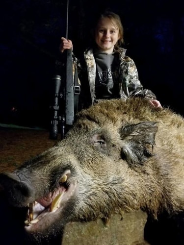 This young lady got a beast down at Wilderness Hunting Lodge. #Hunting #TN #FinandField
