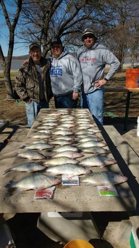 We had a blast pulling these fish out of Lake Eufaula today. All caught on Lake Fork jigs. Had 7 fish over 1.9lbs. That does not happen every day but it happened today. Two fish were right at 2.0lbs. The pattern was a run and gun style, fishing 8-12 feet deep, caught fish every place we fished. Just had to hit a lot of spots. #lakeforktackle #yamahasho