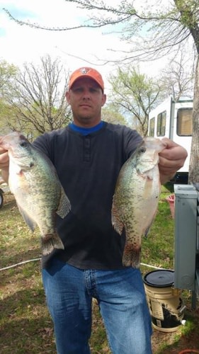 Burt and Tommy both caught the two biggest crappie they ever caught in their life. They were both two pounders. I was honored to be able to guide them on Lake Eufaula today.#lakeforktackle.