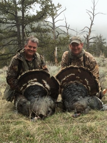 Successful Merriam Turkey Hunt at  Wood River Ranch! Book a hunt today at www.FinandField.com   #Hunting #WY #Merriam #TurkeySlam #FinandField