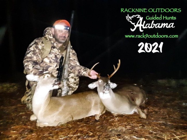 Big Congrats to to Jay on his Buck and Doe front Racknine Alabama!!! #deerhunting #alabamadeerhunting #racknineoutdoors