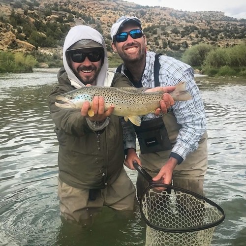 SMALL FLY; BIG FISH - The San Juan has been the color of glacier run-off, murky and grey. No one has the correct answer as to why it was so off color. Some say the spillway, others say the high run-off has scoured the lake inlet and sucked silt into the lake - maybe its all the ash being dragged out of the area where the massive fire occurred in the headwaters a few years back. Either way the river is now clearing and the browns don’t seem to care at all about the off color water. Hopefully after the 5,000 CFS flush the river will be gin clear again the these guys will start rising to dries, but until then we are happy hooking them on nymphs!
<•><•><•><•><•><•><•><•><•><•>