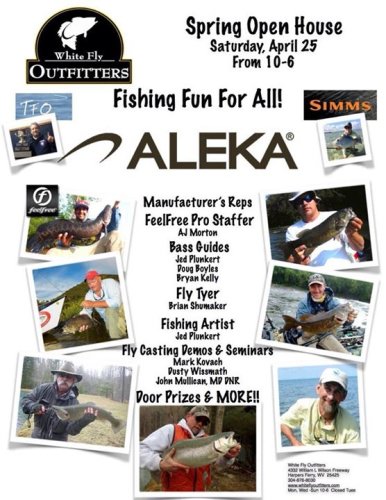 Stop by,I will be trying smallie flies, and talking at smallie fishing.