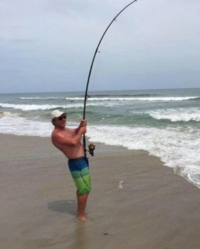 Angler David MacRae reeled in this beauty near Ocracoke, NC. Quick photo before release. The shark hit live mullet bait and took about 25 minutes to reel in. Send your adventure photos to myadventures@finandfield.com. #Fishing #NC #Shark #FinandField
