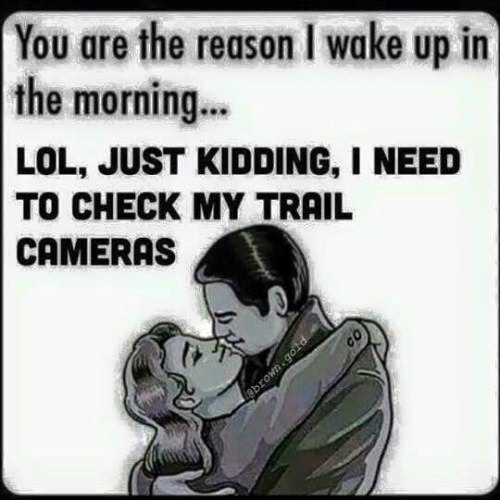 The staff here at Racknine Outdoors really really love to check their cameras often!