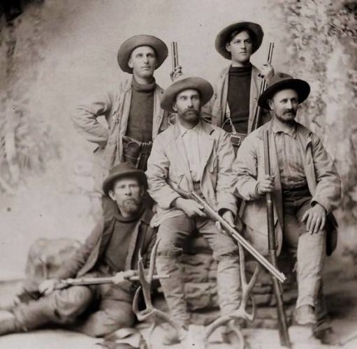 Classic Colorado 1800's hunting party photo. Tag your hunting buddies! #Hunting #Adventure #FinandField