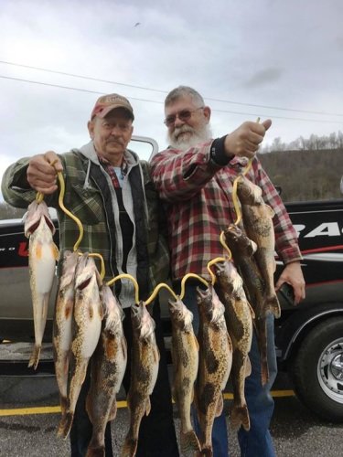 Tennesee Walleye Charters fishing on the Cumberland River!

The bite remains strong as we are nailing nice limits of big Saugers! Check out our customer Bernard Broadus and friend who came to see us from Indiana holding a great limit of Sauger! Great day of fishing with Tennessee Walleye Charters guide Jeff Brown!

Now is the time! Give us a call at 931-403-2501   Captain Jim
