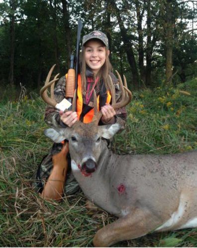 Way to go Hannah! #Hunting #Deer #Iowa #FinandField