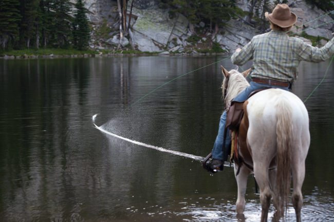 Are you kidding?! Fly fishing while on a horse. #Wow #FlyFishing #dreambig2016 #FYNA #FinandField