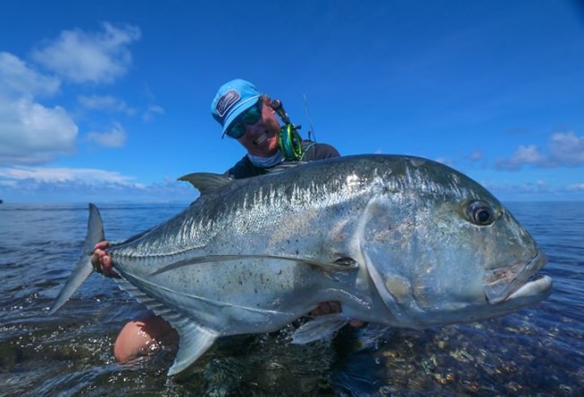 Guess the weight on this GT! It is a big fish, no doubt, but also a pretty good angle.