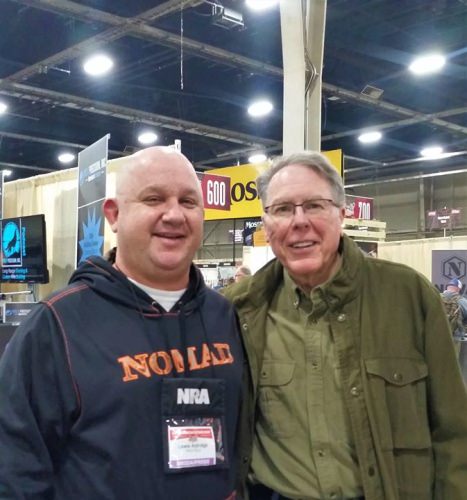 Pleasure meeting NRA CEO Wayne LaPierre. #GAOS #NRA #Outdoors #FinandField