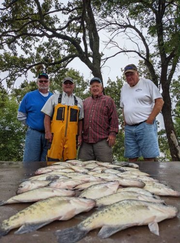 Kent, Bob, Ernie and Kenny back at it again with day two action with D&K guide service on lake Eufaula with Dad and I. What a cold front for this time of year but the fish where not phased by it. Had a great two days with y'all thanks for your repeat business see y'all next year.