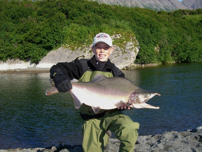 Salmon Fishing in Alaska? Angry Eagle Lodge & Outfitters is waiting for you to book your fishing adventure. #FinandField #Salmon #Fishing #Alaska  www.finandfield.com