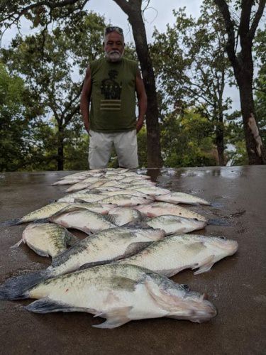 Tommy Floyd fishing with D&K Guide service Tommy has known the keener family for over 50 years now. We had a great day of fishing and good conversation on the water. fishing 5 to 10 feet in structure. Early fall patterns are developing by the day.