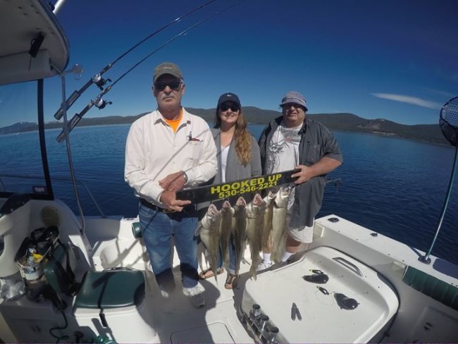 Weird bite today,  lot of time in between fish, but...........
yep, we got em !!!!