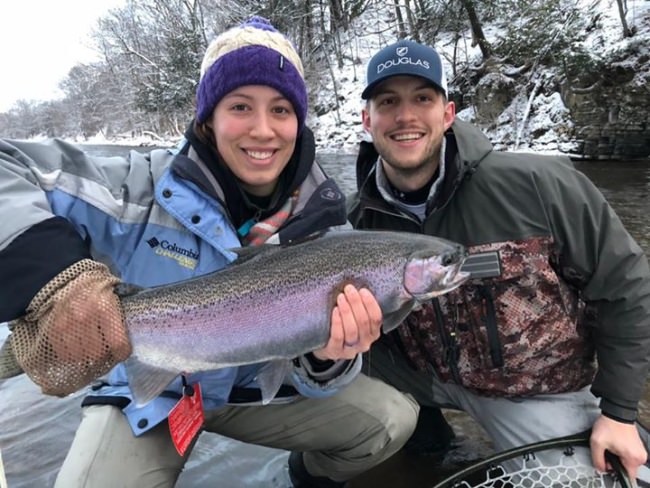 In the mood to chase some chrome? The steelhead fishing on the Douglaston Salmon Run (http://bit.ly/2lXzonk) is the kind of fishing that makes anglers happy, check out these smiles!