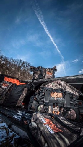 Watson Airlock
We carry more gear than ever these days and need to keep it as clean and scent free as possible. Watson Airlock has a bag to fit any need you have and look awesome as well.