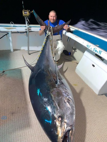 Bravo to Little Shell charters on this fatty! #Fishing #Tuna #OBX #Adventure #FinandField