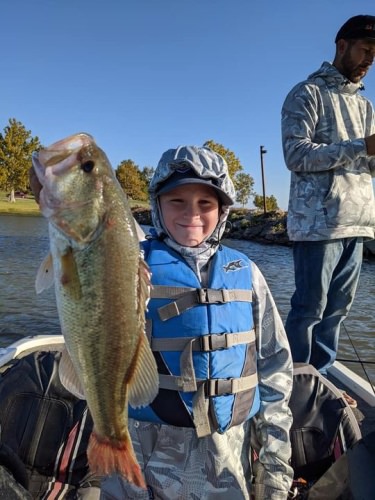 Wow what a day of bass fishing we had today on lake Eufaula. Chris and Weston fishing with D&K guide service. Chris wanted to put his boy on some bass so that's what we accomplished, Had a great time watching this young man catch bass. Thanks for your repeat business Chris we will go rip some lips again soon.