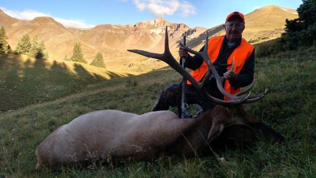 P Burkhouse nice 5x muzzleloader bull.