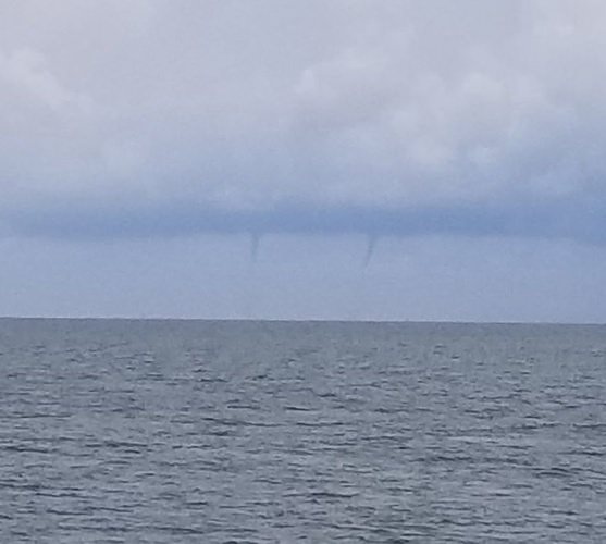 Pair of water spouts today!