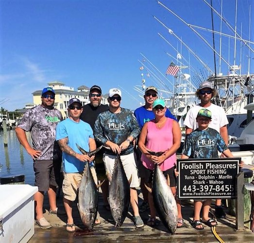 Fishing Report Ocean City - Foolish Pleasures Big Game Fishing worked hard in tough conditions for this charter.
#Fishing #Tuna #FoolishPleasures #WickedTunaOBX #FinandField