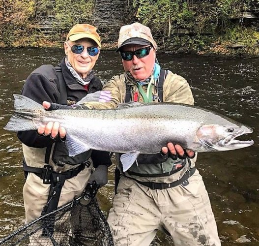 Fly fishing for steelhead with Douglaston Salmon Run paid off nicely. #Fishing #NY #Adventure #FinandField