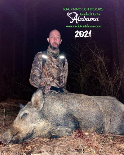 Big Congrats to Shane on his 2nd Boar from Racknine Alabama!! #alabamahoghunting #hoghunting #racknine